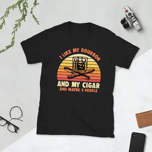 Bourbon and Cigar T-Shirt, Bourbon Enthusiast Gift