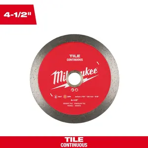 Milwaukee 49-93-9504 4-1/2" Continuous Tile Diamond Blade