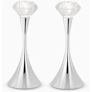 Elegant Crystal and Silver-Plated Candlesticks – Luxurious Candle Holders for Home Decor & Events