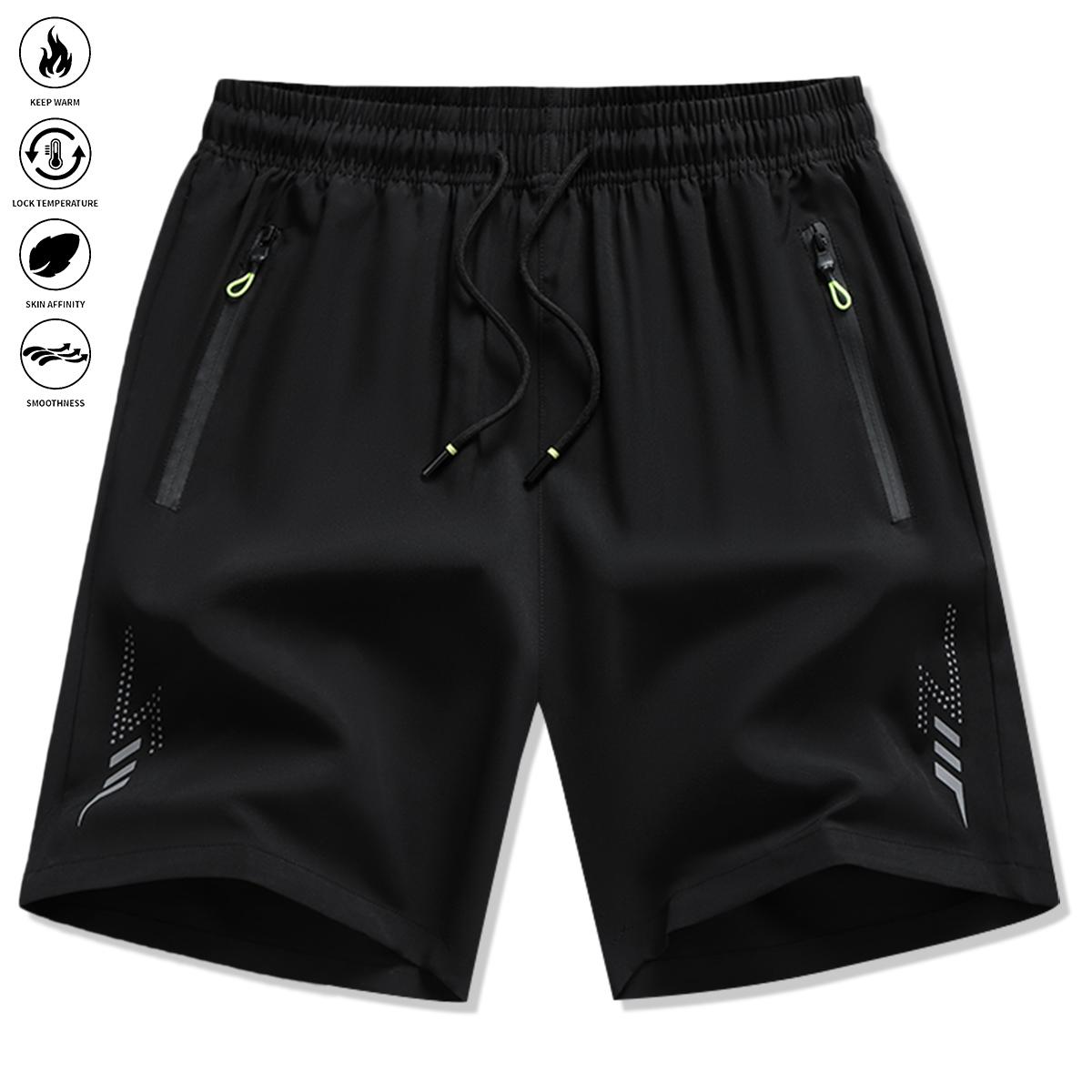 Men's Quick Dry Athletic Shorts Lightning Print Running Gym Workout Shorts for Men, Lightweight Breathable Sports Shorts with Pockets, Summer Fitness Shorts for Training, Outdoor
