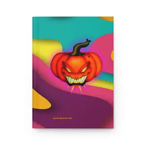 Colorful Pumpkin Hardcover Journal | Gothic Notebook, Halloween Decor, Creative Writing Gift, Sketchbook for Artists, Unique Stationery
