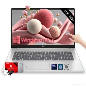 HP 17.3" HD+Touchscreen Laptop Computer, Intel Core Ultra 7 255U, 8GB RAM, 512 GB, Win 11 Pro,Silver Touch Backlit Fingerprint,w/ Accessories