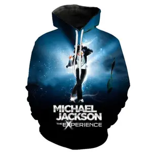 Michael Jackson Unisex Realistic 3D Print Pullover Hoodie All Over print AOP
