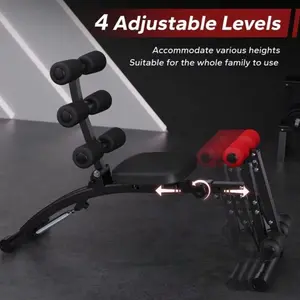Ab Machine, Multi-Functional Adjustable Ab Trainer & Exercise Equipment, Ab Workout Bench For Home Gym Fitness, Sit-Up Machine For Abdominal Training, And Full Body Exercise Chair