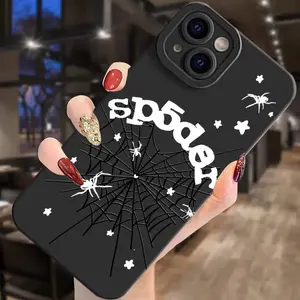 Stylish TPU Black Phone Case for iPhone 11 12 13 14 15 16 17 Pro Max Air & Samsung S21 S22 S23 S 24 S25 S26 Ultra Plus FE, Soft Full Coverage Anti-Drop Protective Cover, Creative Gift, Accessories, Cellphone