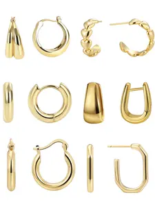 Minimalist Temperament Hoop Earrings, Fashionable Earrings for Women & Girls, Trendy All-match & Exquisite Jewelry for Birthday Gift