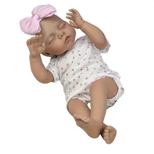 TopLink 48cm 19-inch Lifelike Reborn Newborn Doll - Vinyl Limbs, Cloth Body, Handmade Collectible Humanoid Toy with Clothes Set, Pacifier, Feeding Bottle, Birth Card - Soft Cuddly Gift for Play House, Bedtime, Lifelike Newborn Doll