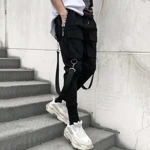 XYXIONGMAO Black Cargo Pants For Men Men's Unisex Cargo Harem Pants Functional Tactical Cyberpunk Pants Sweatpants Hip Hop Jogger Mens Techwear Pants Japanese High Street Pants