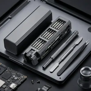 Precision Magnetic Screwdriver Set, 21 CNC Bits, Magazine Portable Aluminum Case, Anti-Static Non-Slip Handle, Electronics Repair Tool Kit for Phone Laptop Watch Glasses Drone, Industrial EDC Multi-Tool