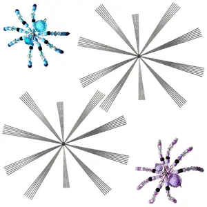24 count Halloween Spider Wire Forms Metal Wires Beading Wire Xmas Beads for DIY  Making Wrapping Party Halloween Decorations Craft Supplies,6inch (, 6inch)
