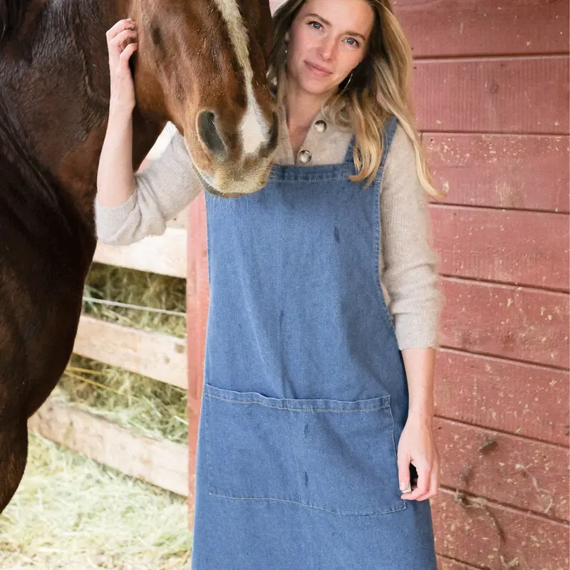 Adult Jour Apron - Lightweight Cotton Apron with Front Pocket, Ideal for Everyday Use