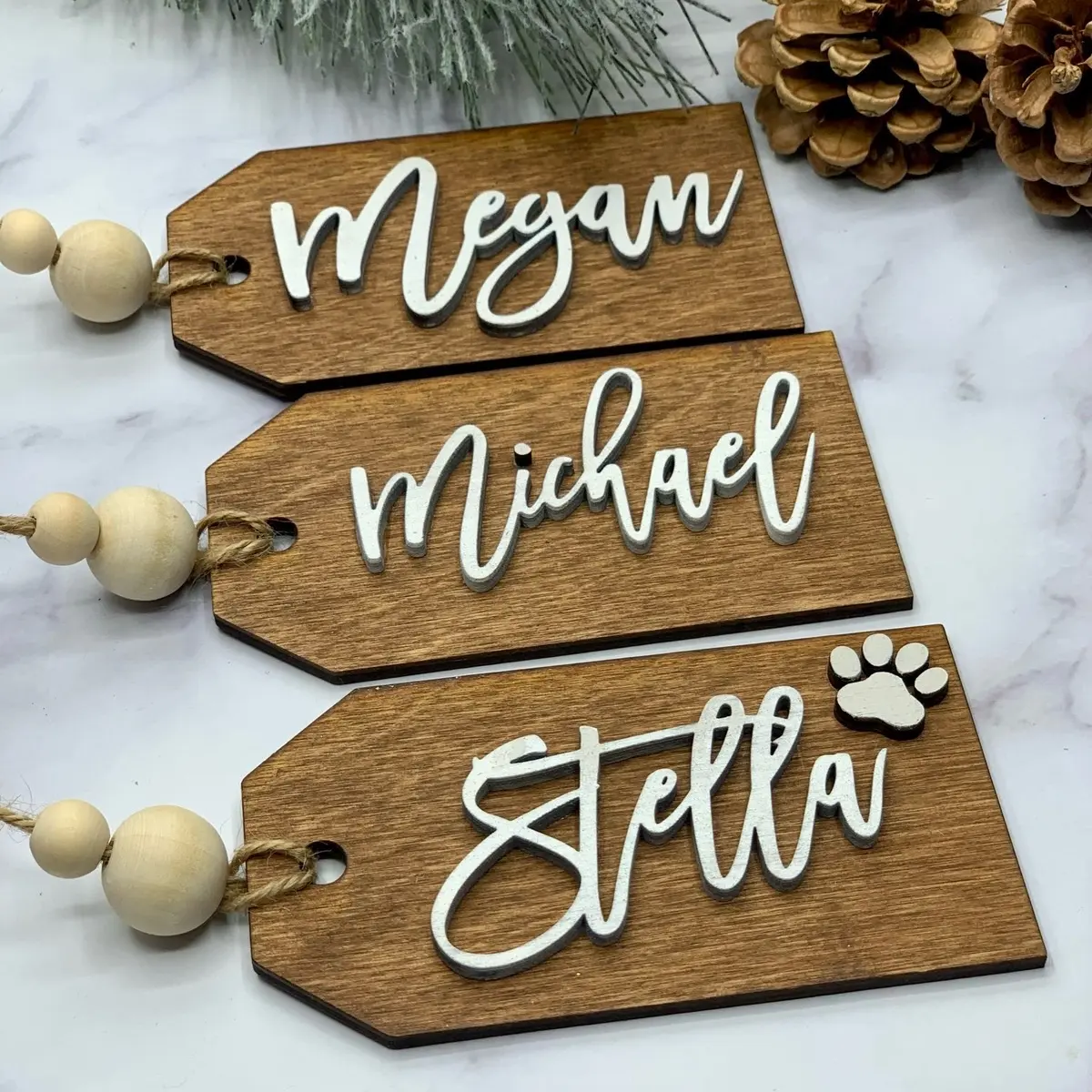 Wooden Stocking Tag