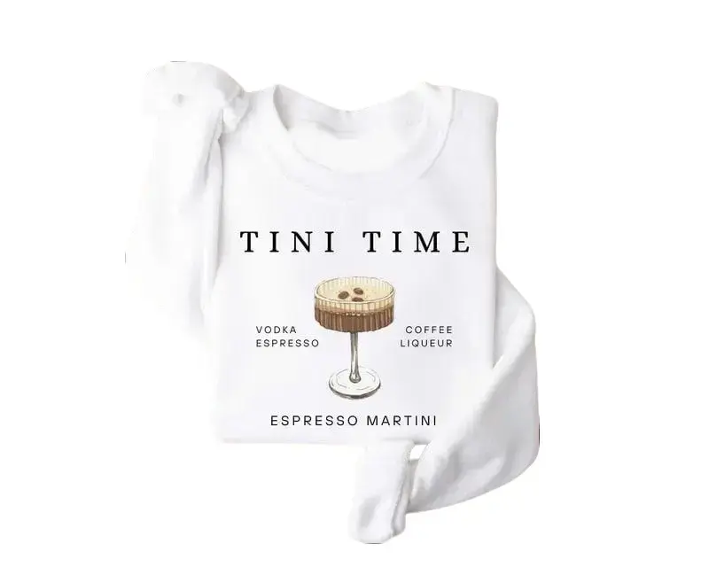 Espresso Martini Sweatshirt & Tshirt, Tini Time, Espresso Shirt, Espresso Martinis Lover Shirt, Espresso Martini Top, Martini Lover Gift, Martinis Sweatshirt