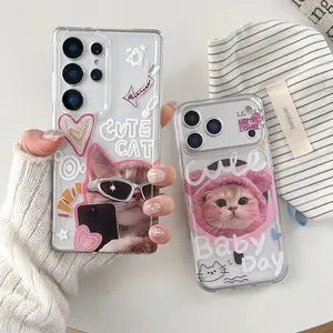 Cute Cartoon Animals Cat Case for Infinix Hot 60 10 40 50 Pro 30 Play 30i 40i 50i 60i Note 30 40 50 Pro+ 40s Smart 8 9 10 5G Soft Cover