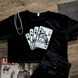 Punchy Ace Graphic Crop Top | Western Cowgirl Crop Top