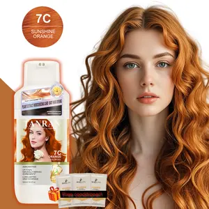 Sunshine Orange Vibrant Color-Protecting Shampoo - 500ml Ammonia-Free Formula Instant Color Shampoo No Bleaching Required Gentle Botanical Formula Natural Herbal Hair Dye Floral Scent Free Fragrant Hair Mask Shampoo Gift Haircare