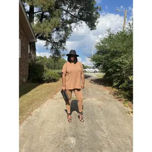 V-Neck Legging Set | Deep Camel