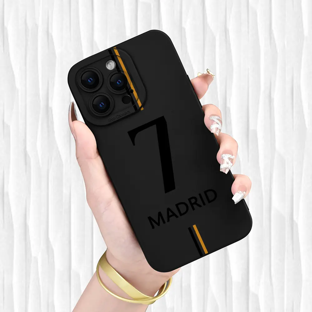 Trending NO.7 Madrid Design Phone Case for Iphone Models 16, 15, 14, 13, 12, 11, XR, Plus, Pro Max, And Mini