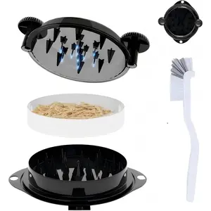 Chicken Shredder Tool Twist Pro - Large Meat Shredder for Chicken Breast, Pulled Pork, Beef with Upgraded Stainless Steel Spikes Wall Mounted Design  Kitchen Essentials Gadgets (Black/Black)