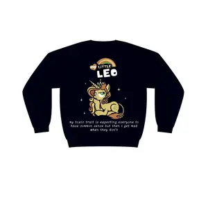 Leo Zodiac Sign My Little Pony Black Sweatshirt, Halloween Movie Sweater - T-Shirt - Hoodie, Gift for Halloween Unisex Heavy Blend™ Crewneck Sweatshirt