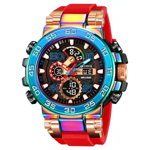 Colorful Sport Digital Watch for Students – Waterproof, Luminous LED, Chronograph Multifunction Wristwatch