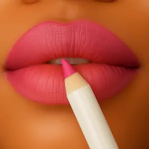Raspberry Rose Ultra-Creamy Pigmented Lip Liner Waterproof Vegan Formula with Sharpener for Comfort Application and Long Lasting Wear
