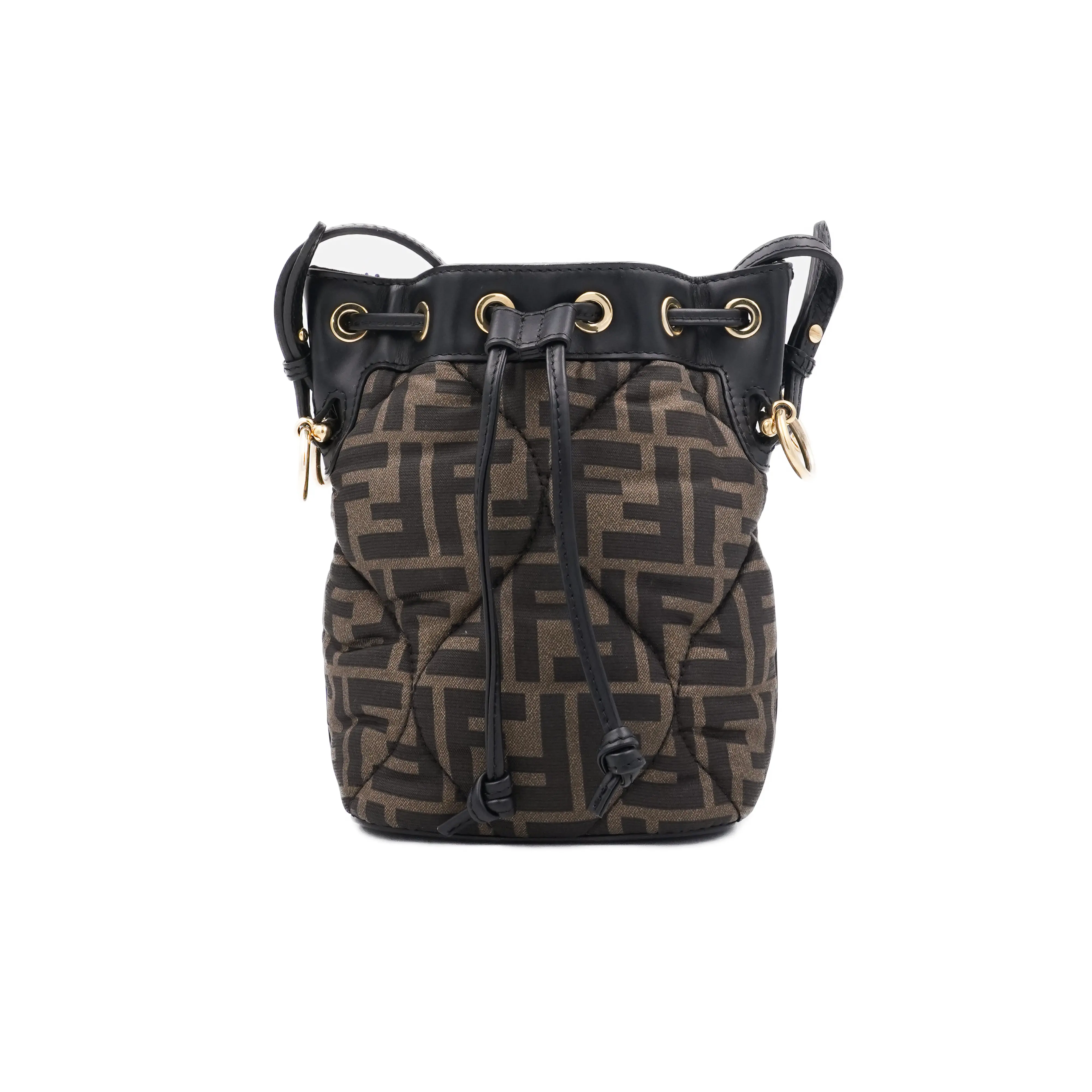 Pre-owned FENDI Canvas Bucket Bag Mon Tresor Monogram JM AM5025