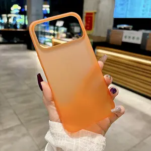 Translucent Ice Mist Case for iPhone 17 Pro Max/17pro/17 Smartphone Drop-Proof, Shockproof, Simple Style, New Orange Hard Protective Case