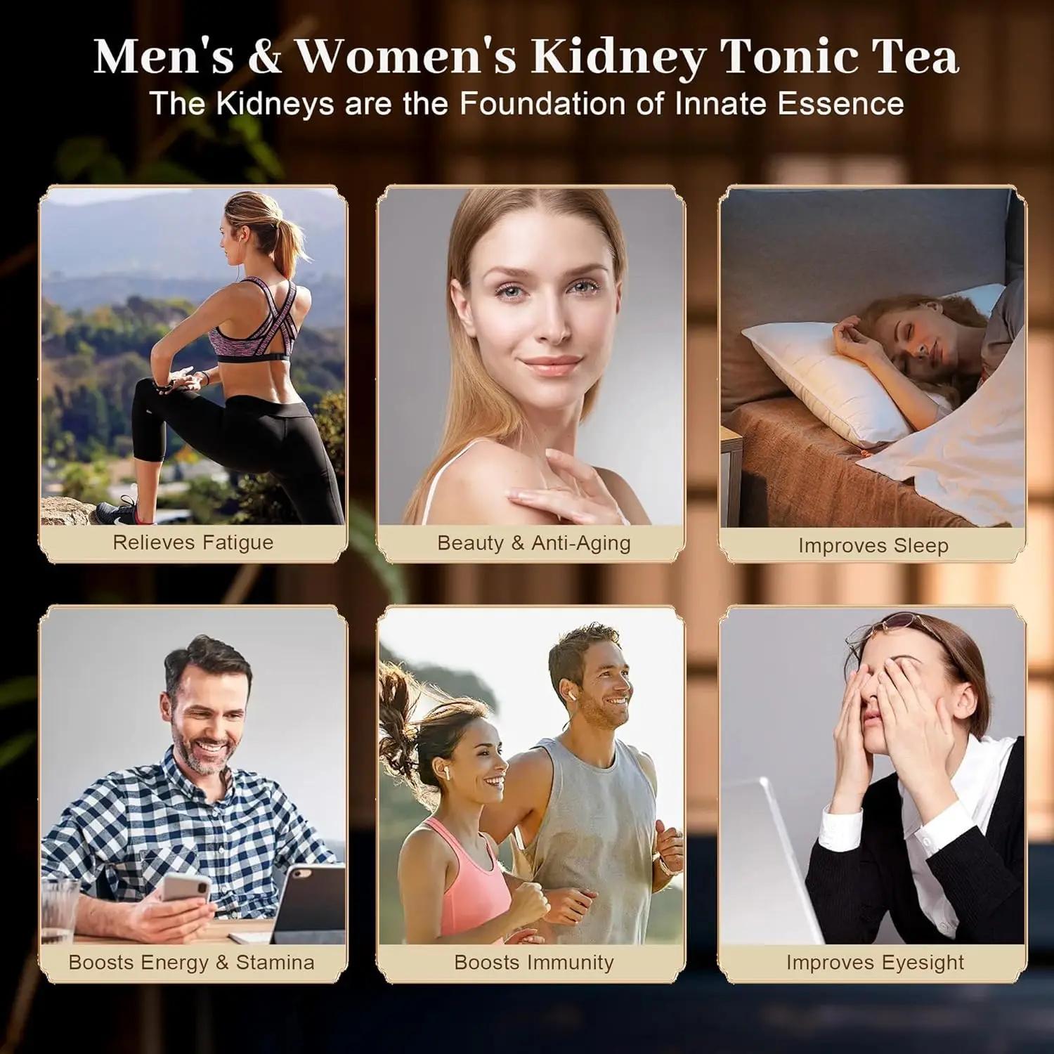 FANDAO Natural Ginseng For Mulberry Herbal Tea Six Treasures Blend Kidney Cleanse Detox Bags For Men Women Health Preservation