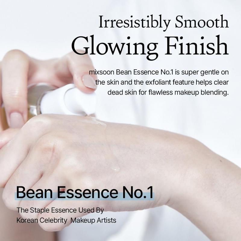 [mixsoon] Bean Essence 50ml – Gentle Exfoliating Korean Skin Care Essence for Hydrating, Smoother Texture and a Dewy, Glass-Skin