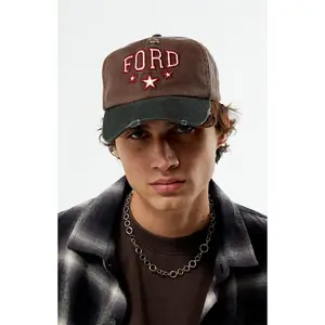 FORD Men's Tri-Star Twill Snapback Hat