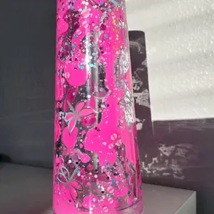 24oz Neon Pink Dragonfly Lava Cup