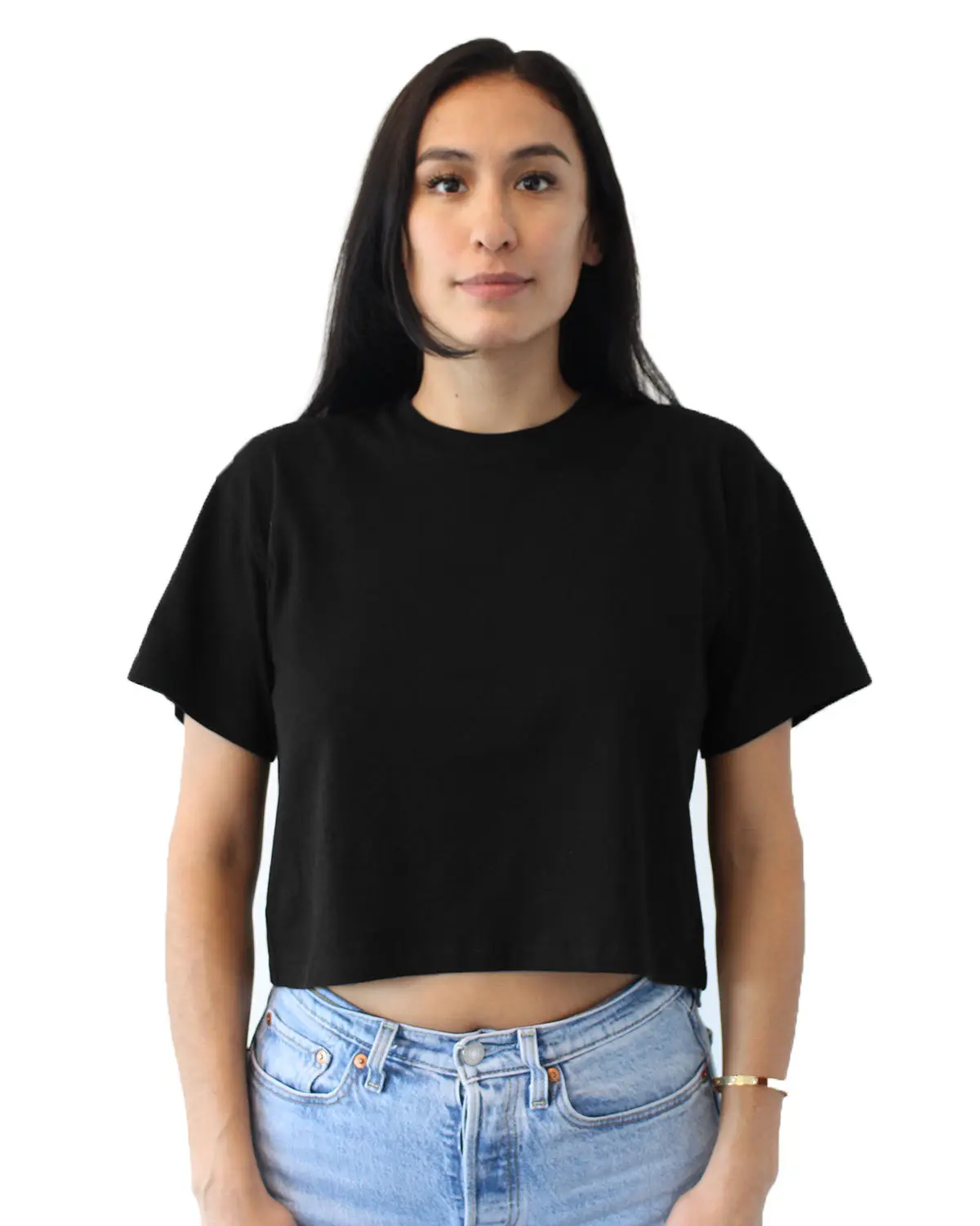 NEXT LEVEL 1580NL Men's Fitted Plain Round Neck Crop Top - Lightweight Cotton Short Sleeve Menswear Jersey, Casual Machine Washable Premium T-Shirt, Tearaway Tag, Customizable, Classic Fashion Fabric Top