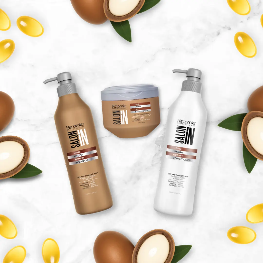 Hydra Repair 3-Piece Set: Shampoo + Conditioner 33.8 fl oz + Deep Mask 10.58 oz | Hydration with Argan Oil & 11 Amino Acids | Salt-Free