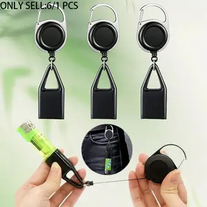 6/1 pcs-Adjustable Slim Lighter Case, Unisex, Anti-Loss Waist Bag and Keychain, Portable and Secure, Ideal Gift for Men