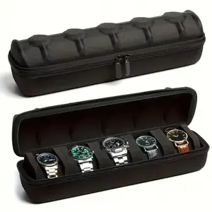 Five-Compartment Anti-Scratch Organizer Storage Box, Portable Handle, Durable Plastic, Ideal for Travel & Home Art Collection, Men's Accessory Gift, Multi Compartment Design, Sturdy Storage Organizer