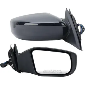 Right Passenger Black Side Mirror Compatible with Nissan Altima 2013-2018 Sedan Power Glass Non-Folding Non-Heated Outside Rear View Mirror Replace #963013TH0A
