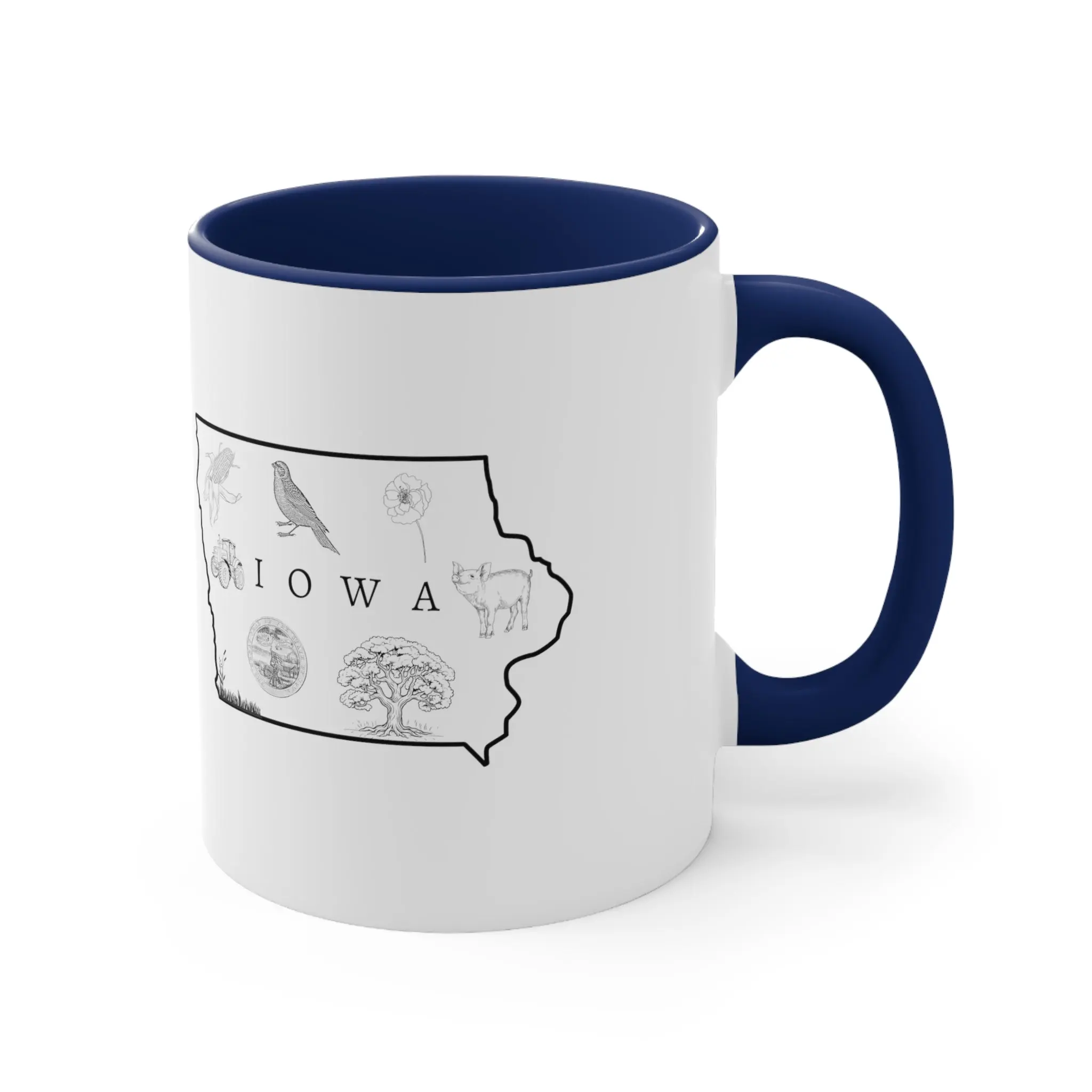 Iowa Coffee Mug Drinkware Ceramic Washable Reusable Reuse Cup Tumbler