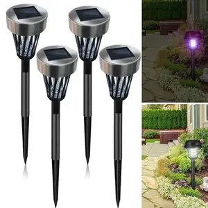 Solar Bug Zapper Outdoor, Portable Fly & Pest Repeller, Mosquito Zapper Led Mosquito Killer Light Mosquito Repellent Lamp for Indoor Outdoor Use Garden Pathway Patio