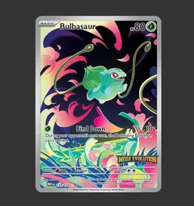 Bulbasaur Mega Evolution STAMPED Promo Illustration Rare (IR) 133/132 - Mega Evolution - Miscellaneous Cards & Products (MCAP)