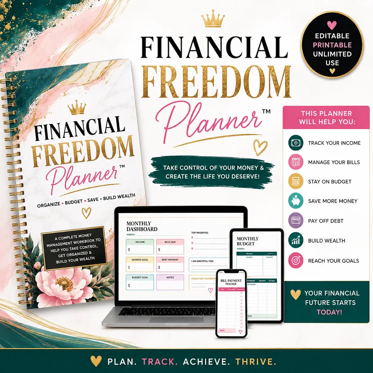 Financial Freedom Planner By Ashley B.