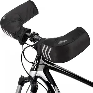 Winter Warm Sports Gloves 1 Pair Winter Warm Windproof Reflective Polyester Bicycle Handlebar Gloves for Motorcycle and Mountain Bike Riding - No Power Required