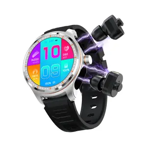 Men’s Smart Watch with Earbuds,2 in 1 Smartwatch for Android iOS Phones Waterproof Fitness Tracker Watch with Wireless Earphone Bluetooth Text Call Reminder Heart Rate/ Sleep/Blood Pressure Monitor