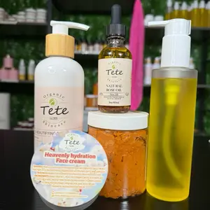 Tètè Signature Moisture Set Lotion +Papaya +body oil+b.soap+face cream+rose serum Tètè Signature Moisture Set Lotion +Papaya +body oil+b.soap+face cream+rose serum