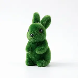 Easter Rabbit Foam Plush Realistic Moss Bunny Craft Ornament Garden Decoration, Cross-Border Easter Decor, Artificial Plant Accessory