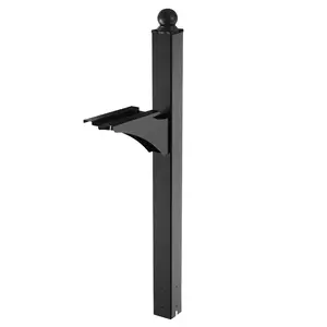 VEVOR Mailbox Post, Summervibes, 56 x 4 x 4 Inches, Aluminum In-Ground Mounting Mail Box Stand with Universal Plate Bracket, Heavy Duty Metal Post Sleeve Kit for Outside Curbside Residential, Powder Coated Black