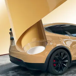 High-gloss Desert Yellow Body Film, 1 Count Unique Car Modification Self-adhesive Film, Automotive Exterior Accessories, Motorcycle Body Vinyl Wrap Film