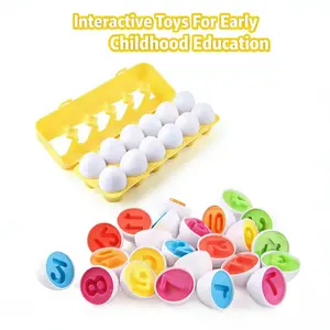 Interactive Toys For Early Childhood Education 12-Piece Number Sorting Egg Set Develops Fine Motor Skills Great Halloween Christmas Gift Educational Math Learning Toy
