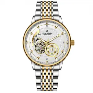 V-075 Fashionable business authentic fully automatic mechanical  with hollow design, versatile and popular for casual and sports use Roulette Wheel Quartz Men's Watch Waterproof Open Dial, Luminous ootd