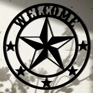 Lone Star Design Wall Art, Artistic Metal Wall Decor, Wall Hanging Decor for Home Living Room Bedroom, Home Decor, Room Decor, Bedroom Accessories, Poster